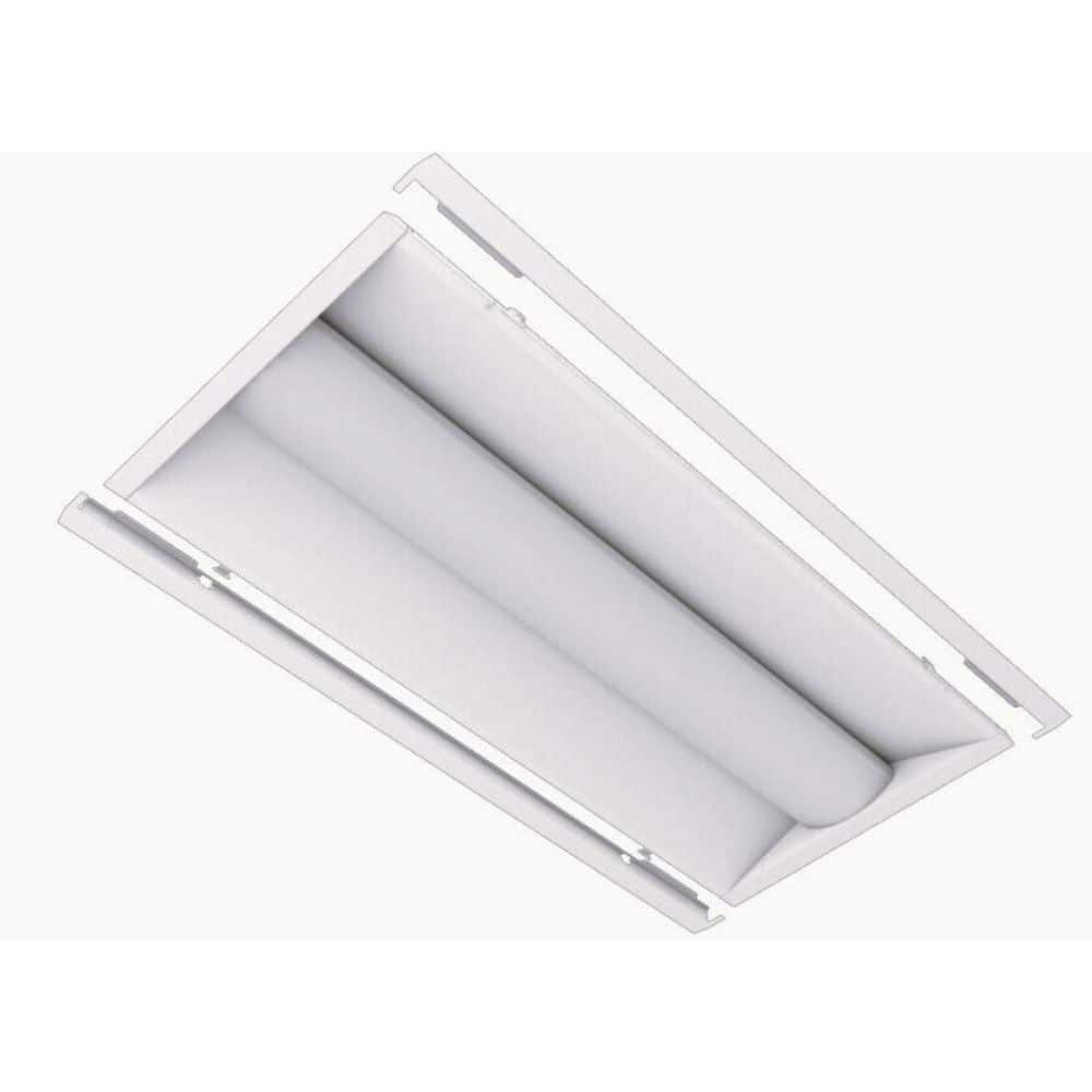A ILP LED Troffer LANCE14-30WLED-UNIV-40-ES office ceiling light fixture with two tubes.