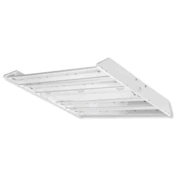 A Green Creative LED High Bay Troffer 130HBAY/850/ME for drop ceilings, viewed at an angle showing the front and side profiles.