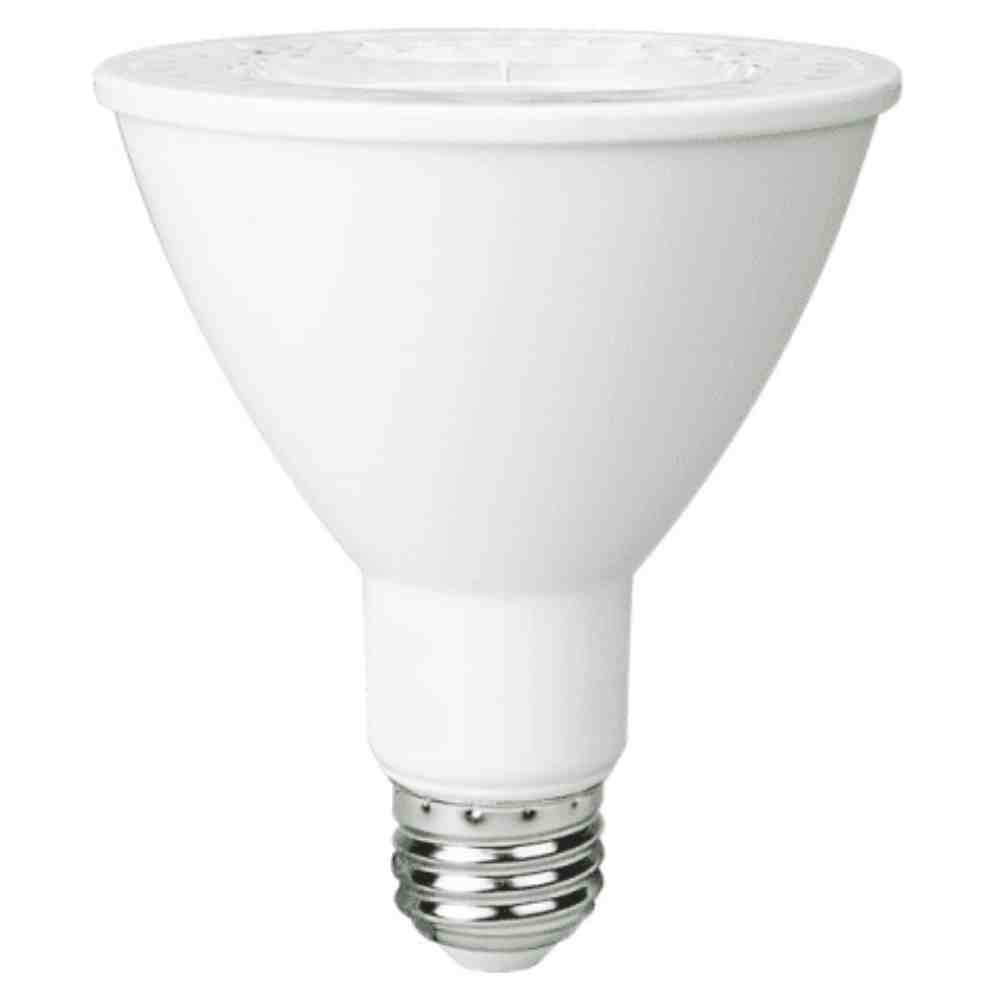 Maxlite Long Neck LED Lamp 10P30LNDLED40FL spotlight bulb with a standard screw base against a white background.
