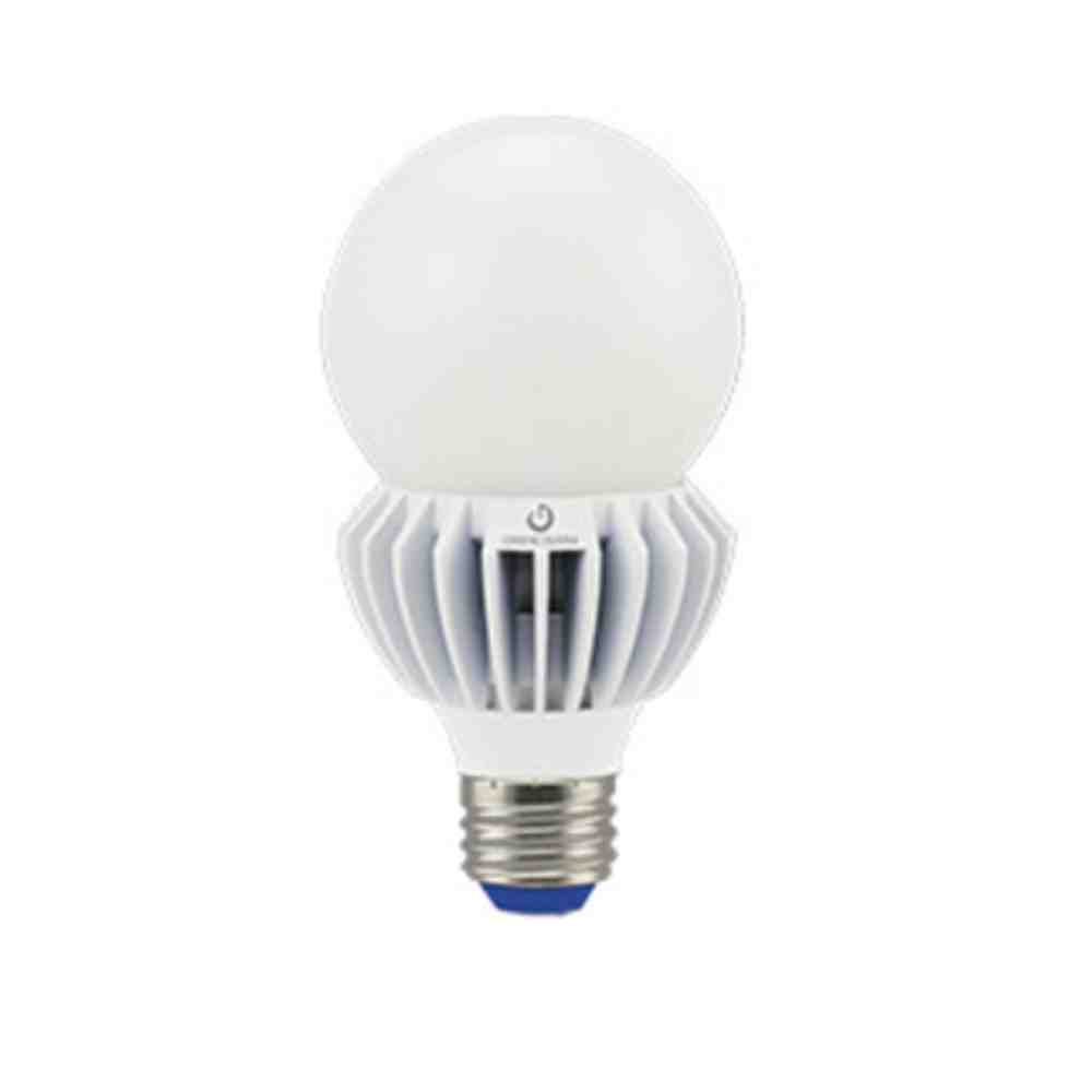 A modern Green Creative A-Type Traditional LED Lamp 17A21G4DIM/840 with a white base and clear bulb on a white background.