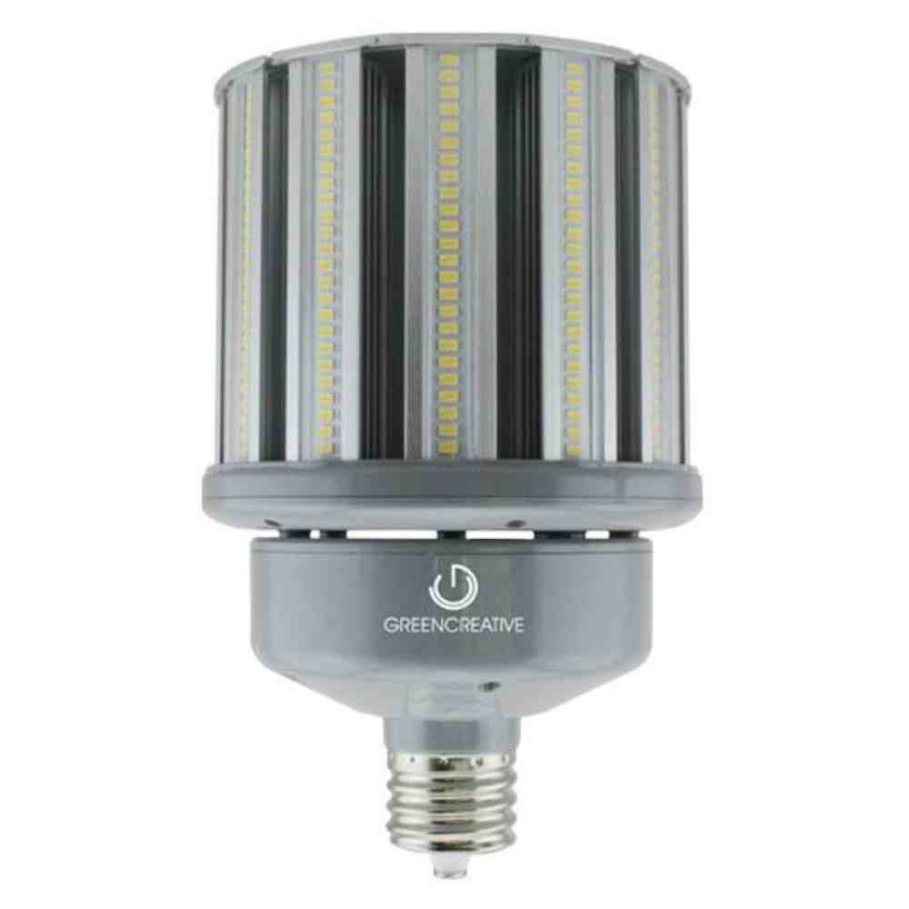 Green Creative HID LED Lamp 98HID/840/277V/EX39 corn bulb with a medium screw base.